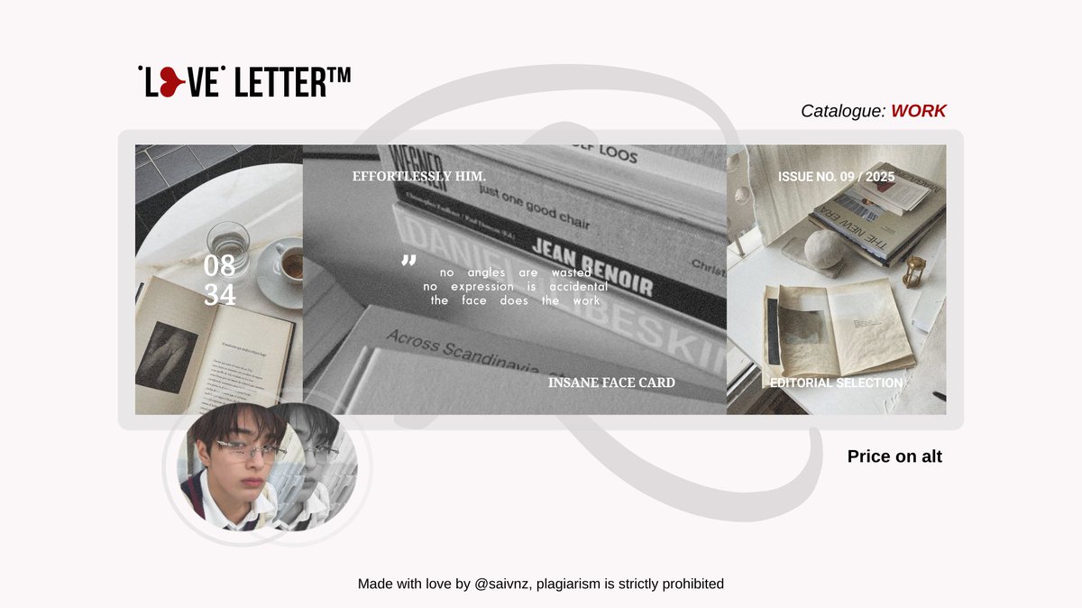 saivnz's tweet image. Mind to repost? Danke! ★

Hi folks, ready stock from the “WORK” catalogue featuring Mr. Keonho and Mr. Seonghyeon (Sean) is now available. If this selection resonates with you, feel free to reach out through my DMs. 

Check alt for details. #zonauang