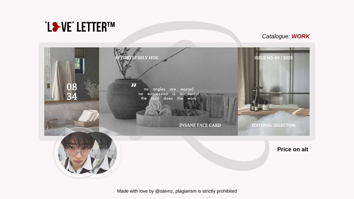 saivnz's tweet image. Mind to repost? Danke! ★

Hi folks, ready stock from the “WORK” catalogue featuring Mr. Keonho and Mr. Seonghyeon (Sean) is now available. If this selection resonates with you, feel free to reach out through my DMs. 

Check alt for details. #zonauang