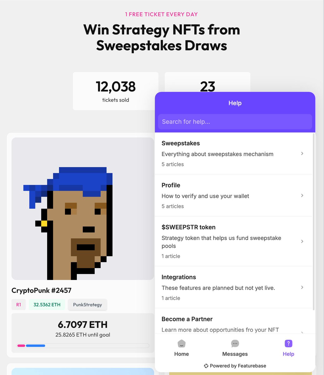 GM Sweepies!

Our helpdesk is ready to use!
If you have any questions about sweepstakes or how to get Free tickets, just use our Messenger widget

For anyone who cannot find what they need, please send us a message and we will respond as soon as possible.