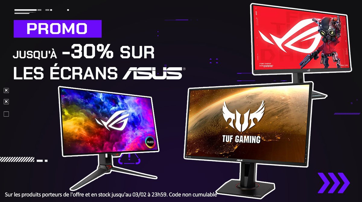 TopAchat's tweet image. ☀ Bon Plan 
🔥 Jusqu'à -30% sur les écrans @ASUS_ROG_FR !

topachat.com/search/SHADOWR…