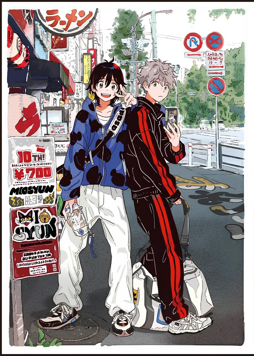 pride_anime's tweet image. 🚨🚨 Mio e Shun surgem belíssimos em nova ilustração do mangá BL "Harukaze no Étranger", de Kii Kanna.