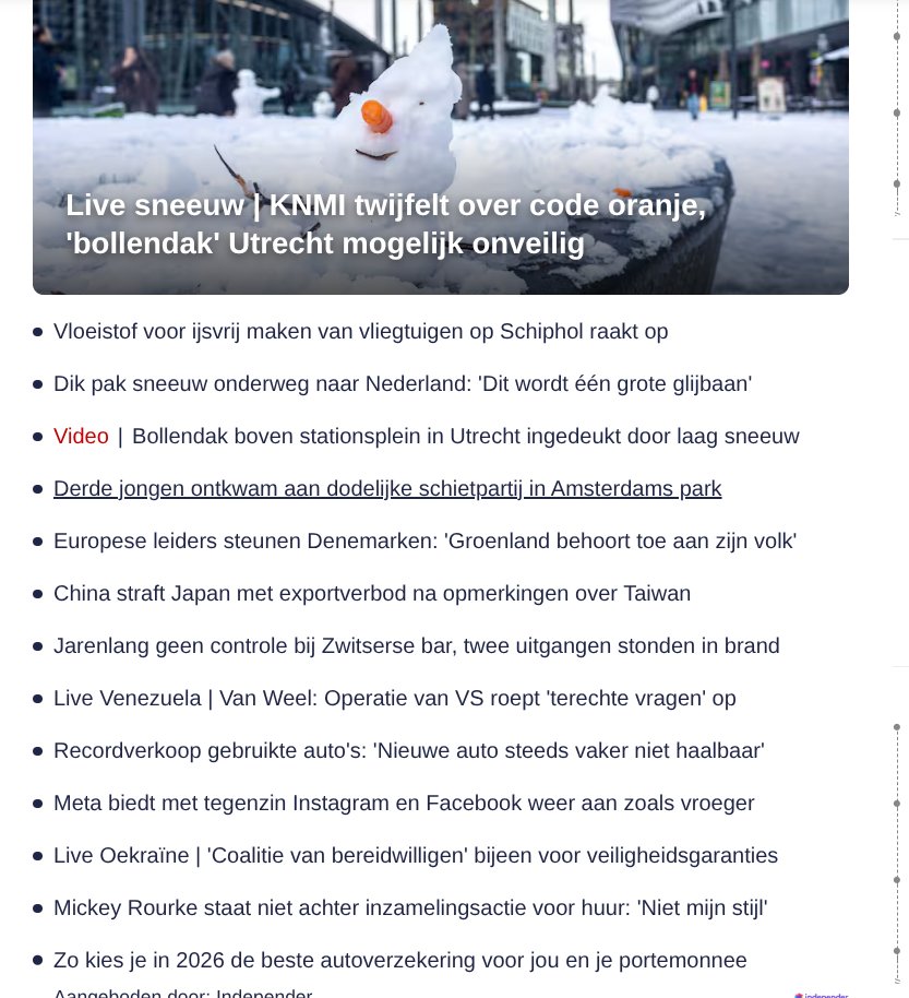 Nu.nl, het debiele zusje van de Volkskrant, heeft werkelijk geen letter over de Somalische megafraude en de massale volksopstand in Iran.