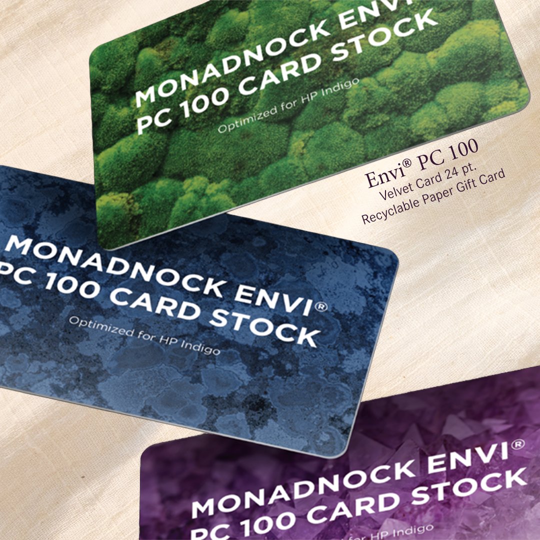 Looks and sounds like plastic. Performs like plastic. Not plastic.

Made from renewable fiber—available in 100% PCW and HP Indigo-optimized. Emboss, mag stripes, foils—no problem.

Download the spec sheet >> bit.ly/3hCjZV4 

#PaperCard #GiftCard #Recyclable