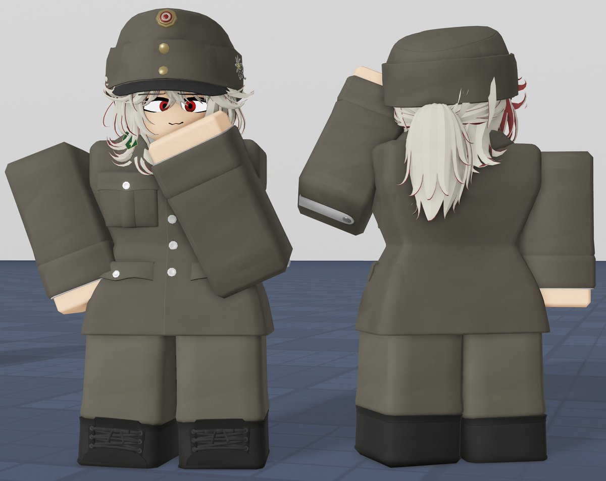 Haarinala's tweet image. Elisabeth Baumgartner

Possibly the only Austrian I'll include as a character? As for the gear I'm not that too sure if it's accurate.. so I'll just say it's entirely made up. As for why she's included, she went as a volunteer to help around in Berlin with other regiments.