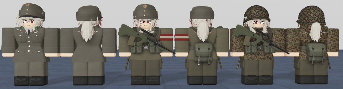Haarinala's tweet image. Elisabeth Baumgartner

Possibly the only Austrian I'll include as a character? As for the gear I'm not that too sure if it's accurate.. so I'll just say it's entirely made up. As for why she's included, she went as a volunteer to help around in Berlin with other regiments.