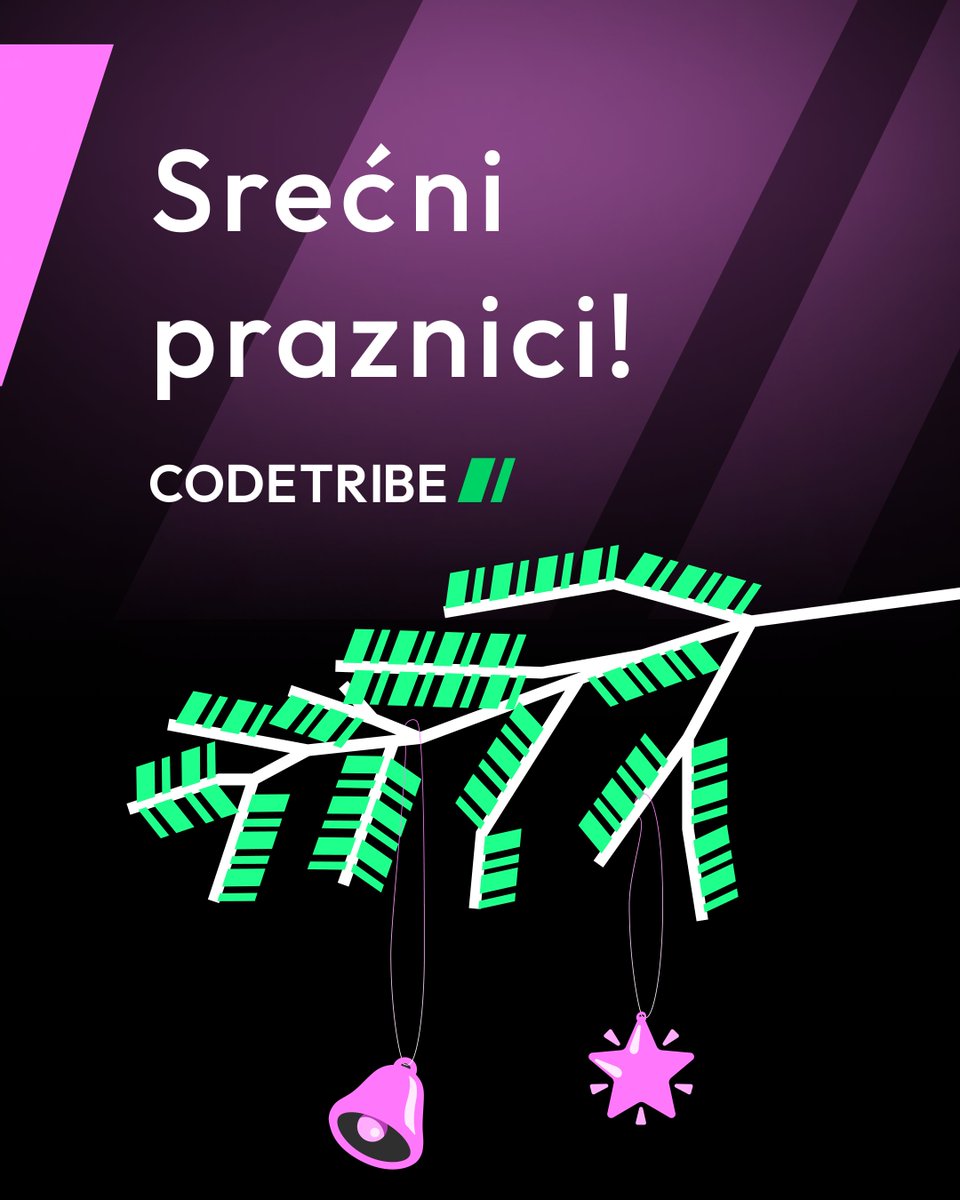codetribeIT's tweet photo. A fresh chapter is about to begin. ✨

May the upcoming season bring you peace, prosperity, and plenty of reasons to celebrate. 🥂

Srećne novogodišnje i božićne praznike želi vam Codetribe! 🎄

#codetribe #najboljafirmausvemiru https://t.co/Z3CHLQJD1i
