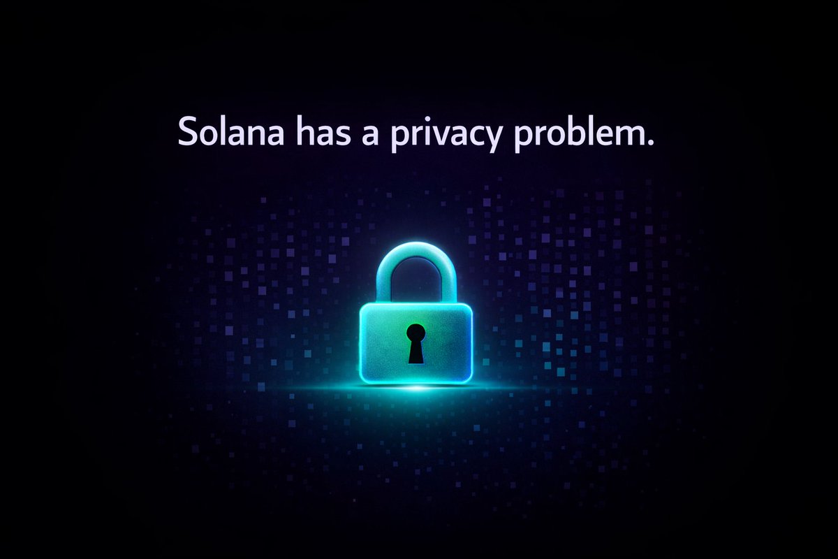 BrainInExile's tweet image. 1/11 Solana has speed.
It has liquidity.
It has builders.

But it’s missing one critical piece for mass adoption:

Privacy 🔒

Here’s the current state of privacy on Solana and what must be built next 🧵👇