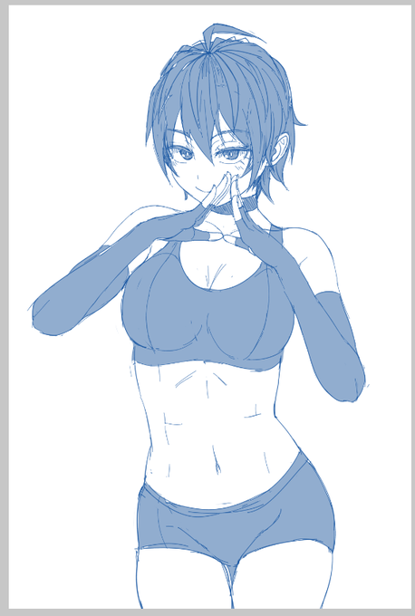 イラスト練習④ 3Dモデルから 