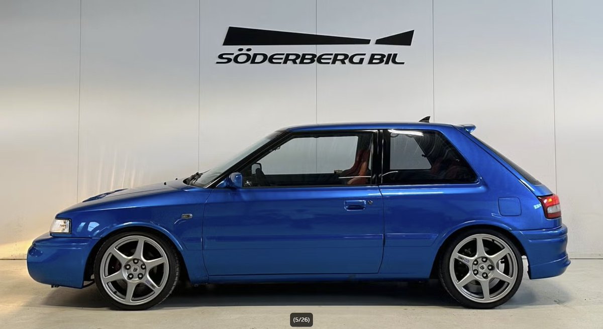 realUNICARNS's tweet photo. 1993 Mazda 323 GTR 4WD Turbo for sale in Sweden
Power: 330HP
Price: 269 900 kr https://t.co/ESvaTlNgBM