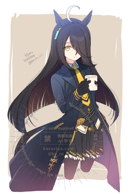 ワンドロ マンハッタンカフェ #umamusume #1hrUmaClub