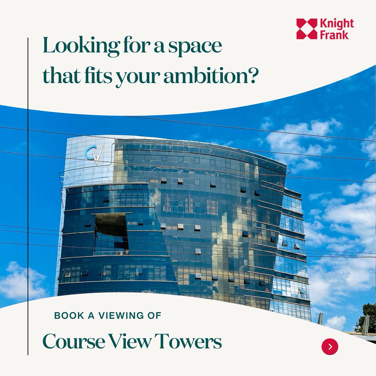 knightfrankug's tweet image. Looking for prime office space for rent in Kampala?

#BookAViewing of Course View Towers, a classy building in a green and quiet environment at the edge of Kampala’s Central Business District, with eleven floors, and more than 5000m² of office space for rent starting January