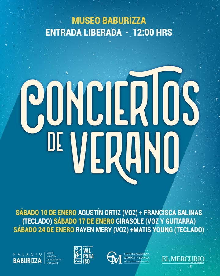 🎶 Concierto de verano en el <a href="/MuseoBaburizza/">Museo Baburizza</a>  ☀️

⛱️ Este verano, la música se vive en Valparaíso con una hermosa programación de conciertos en vivo y entrada liberada. 🏖️