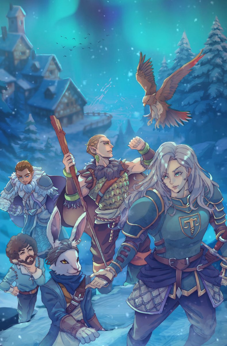 bluezald's tweet photo. D&amp;D group art commission I did for callitase
Icewind dale
#artcommissions #digitalart #dndart #fantasyartist https://t.co/ZJVdSv6oDJ