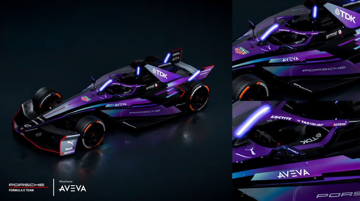 C_Bardwell's tweet photo. 2025 was quite the year! After more than a year of work behind the scenes, I’m proud to share that AVEVA is officially announcing its technology partnership with the Porsche Formula E Team. 

Go Purple. 💜🏁 https://t.co/tS1iMPL4Zl