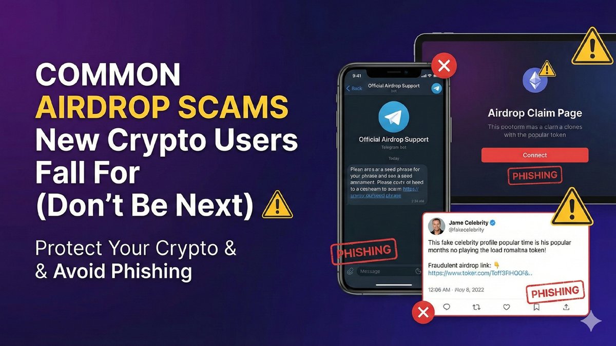 HyperDAF's tweet photo. Common Airdrop Scams New Crypto Users Fall For (Don’t Be Next) 

Read more: 
https://t.co/a3S25bmIcQ 

Airdrops are often a new user’s first experience with crypto rewards. they are also one of the most common entry points for scams. 

#airdrop #scam #claim #hyperdaf https://t.co/shLT9jCtOo