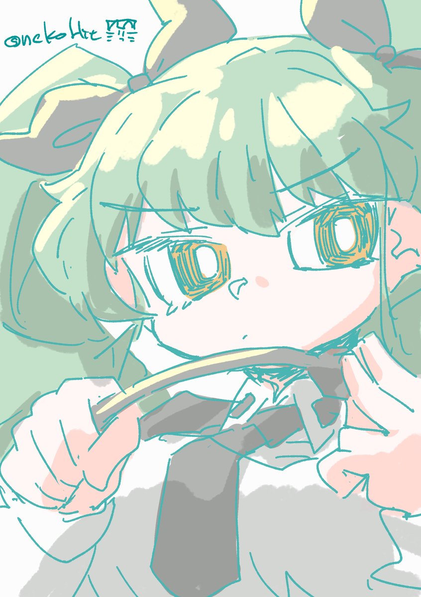 アンチョビ(ガルパン) 「ドゥーチェ」|猫の人@イベント申し込みはしたのイラスト