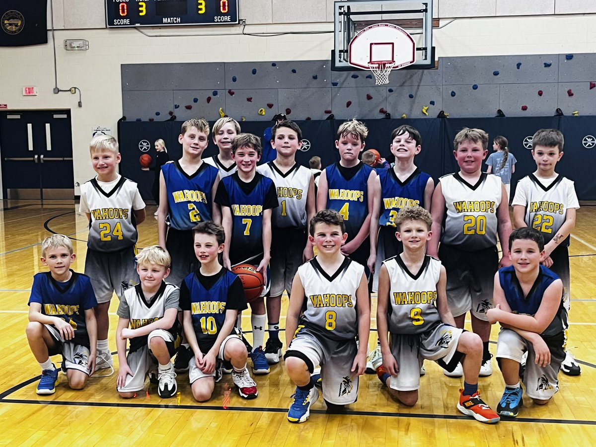 WahoopsBball's tweet image. Our two 3rd grade boys’ teams kicked off their Wahoops careers on Sunday at the Freeman tourney! It’s always fun welcoming new athletes into our program! Great job, boys! 👏
#Wahoops #youthbasketball