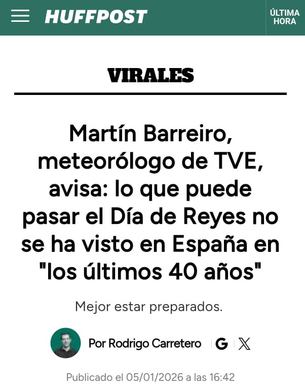 Esto NO es cierto. 

En 2021,  2012... etc. Ha habido días MUCHO más fríos que hoy. De hecho, un episodio como el actual (percentil ~2%) tiene lugar 1 de cada 50 días de invierno, es decir, que en promedio todos los inviernos sucede (o sucedía) 1 o 2 veces.