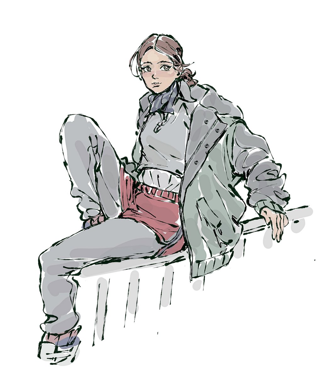 MadanMatz's tweet image. El with Mike’s jacket