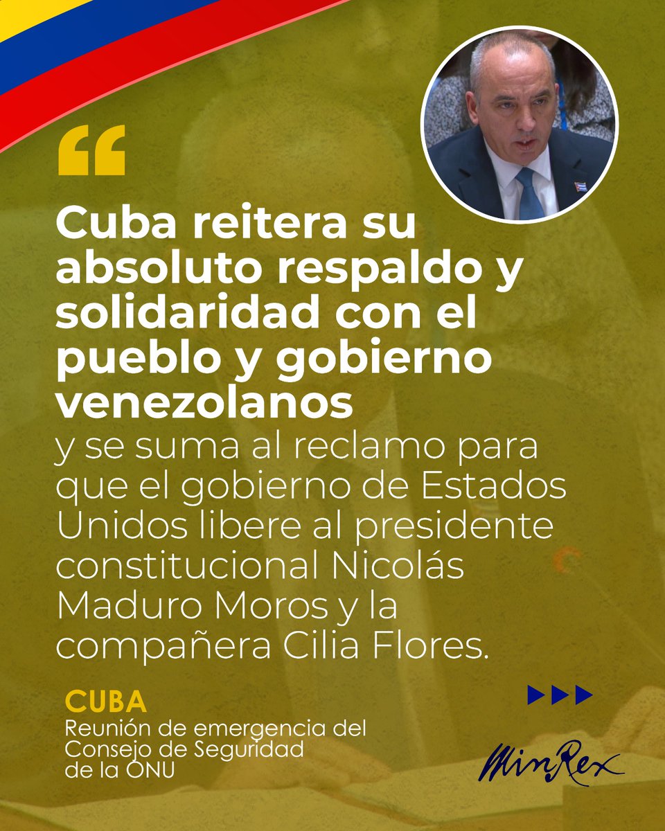 🗣️|La cobarde agresión estadounidense 🆚 Venezuela es un acto criminal, violatorio del Derecho Internacional y la Carta de <a href="/ONU_es/">Naciones Unidas</a> .

Constituye una escalada peligrosa de la campaña de guerra sostenida durante años por Estados Unidos contra esa hermana nación.

#CubaConVenezuela