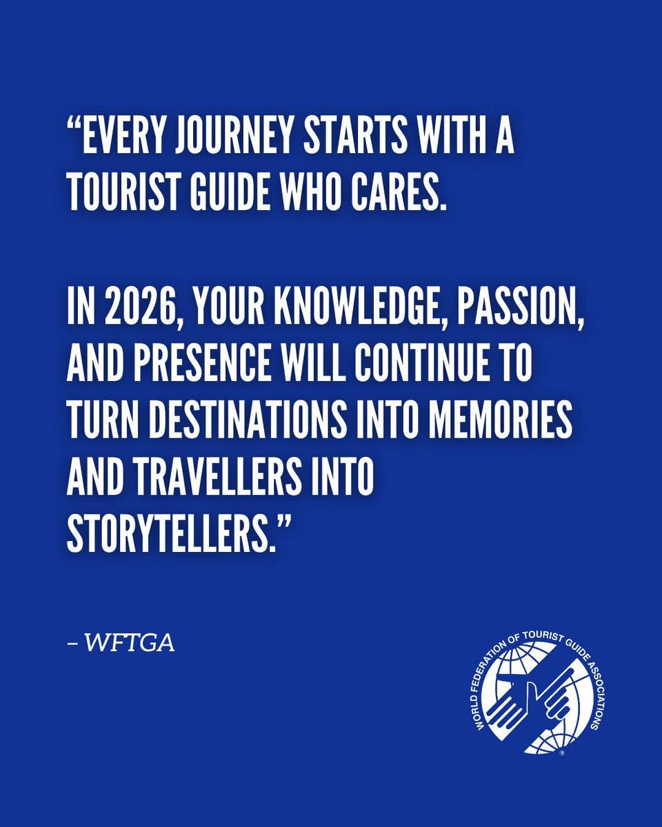 As we step into a new year, your passion continues to turn trips into meaningful experiences and travellers into lifelong ambassadors of the places you share.

Here’s to another year of guiding with purpose.

#touristguides