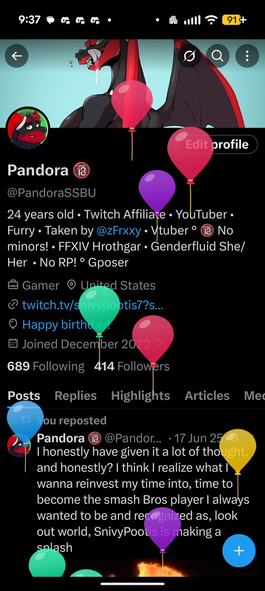 ParadoxMother's tweet photo. Burfday... https://t.co/GGvd49YChg