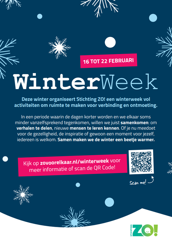 stichtingzo's tweet photo. Deze winter is er de #Winterweek in de dorpen van Zuidplas! Van 16 t/m 22 februari zijn er gratis activiteiten voor volwassenen om elkaar te ontmoeten. Inschrijven kan vanaf 19 januari 09.00 uur via https://t.co/6EQQZjc8EV. Daar staat ook een overzicht van de activiteiten. https://t.co/jVZwKE79L1
