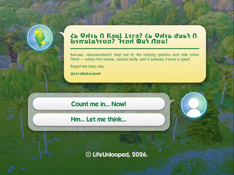 lostanza's tweet image. Hayuk join yang udah level C2 bahasa The Sims!