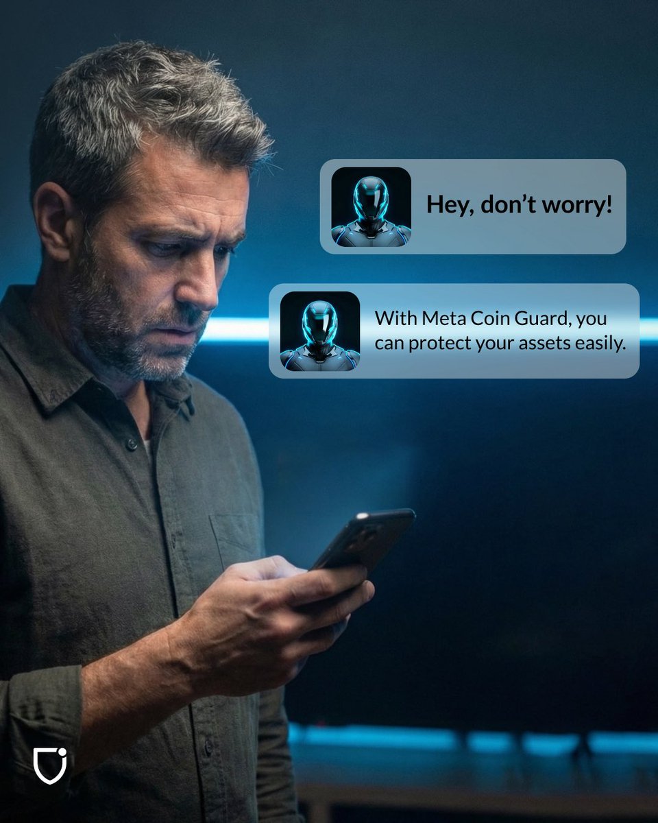 Crypto news is chaotic. Wallet stress is real. Meta Coin Guard adds  protection via automatic rules & agreements — activated by holding our  coverage token. No complicated steps. Just safer Web3. 🛡️ #