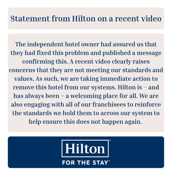 GuntherEagleman's tweet image. 🚨 BREAKING: HILTON DROPS THE HAMMER! 

Hilton Corporate just TERMINATED the franchise for that rogue Minnesota Hampton Inn after @nicksortor EXPOSED them LYING, claiming they "fixed" the anti ICE policy when the manager confirmed ON CAMERA it was STILL IN EFFECT!