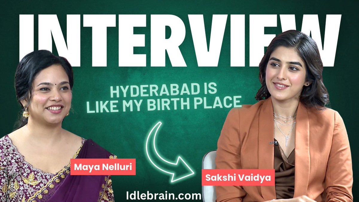 idlebrainjeevi's tweet photo. Here is Maya Nelluri interview with #NariNariNadumaMurari actress Sakshi Vaidya.

A casual chitchat about various aspects of acting and life!

Pls watch

https://t.co/i8wPYivm4m

@MayaNelluri https://t.co/ls9wzmSIVf