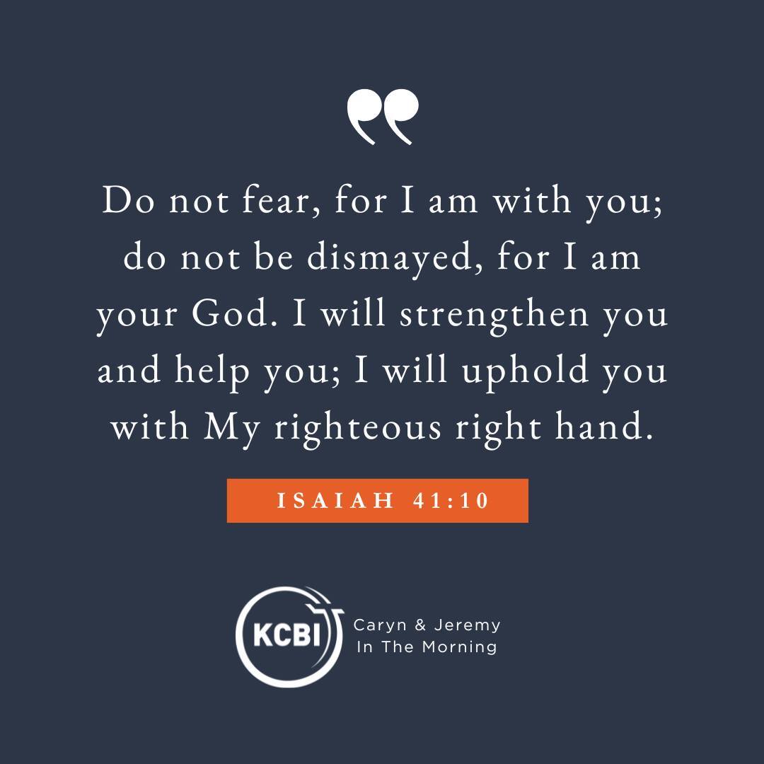 KCBI's tweet image. For the fourth time, this was the most popular verse of the year according to YouVersion.

#CarynAndJeremyInTheMorning #kcbi