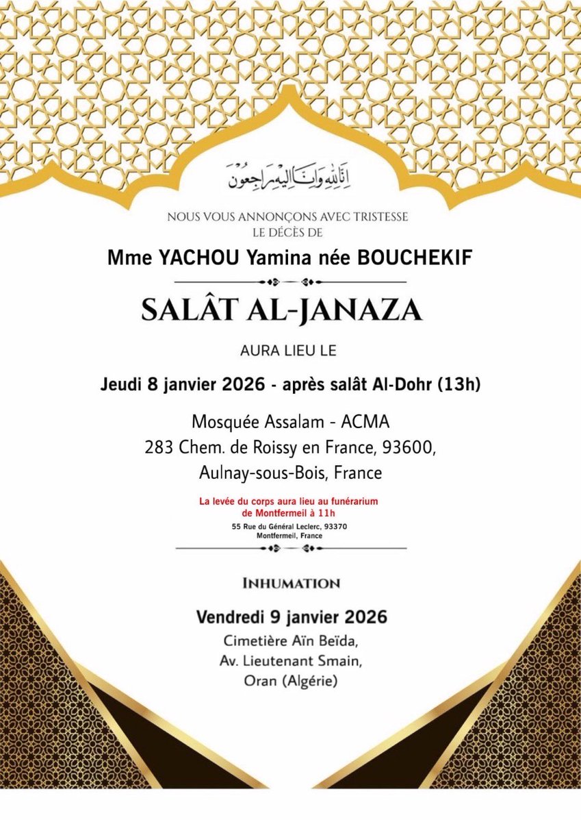 9362z's tweet image. la janaza de ma grand mère in sha Allah