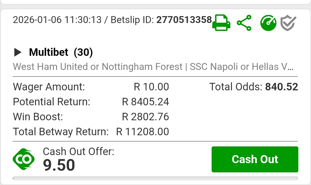 TenOddsKiller's tweet photo. https://t.co/zZSfVdPIwo… : I just placed a bet with Betway. Tap here to copy my bet or search for this booking code in the Multi Bet betslip BW2FDA01D9 https://t.co/dnOuOikmYE