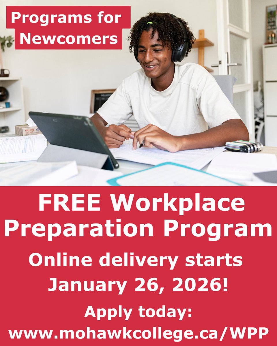 New to Canada - FREE Programs at Mohawk College tweet media