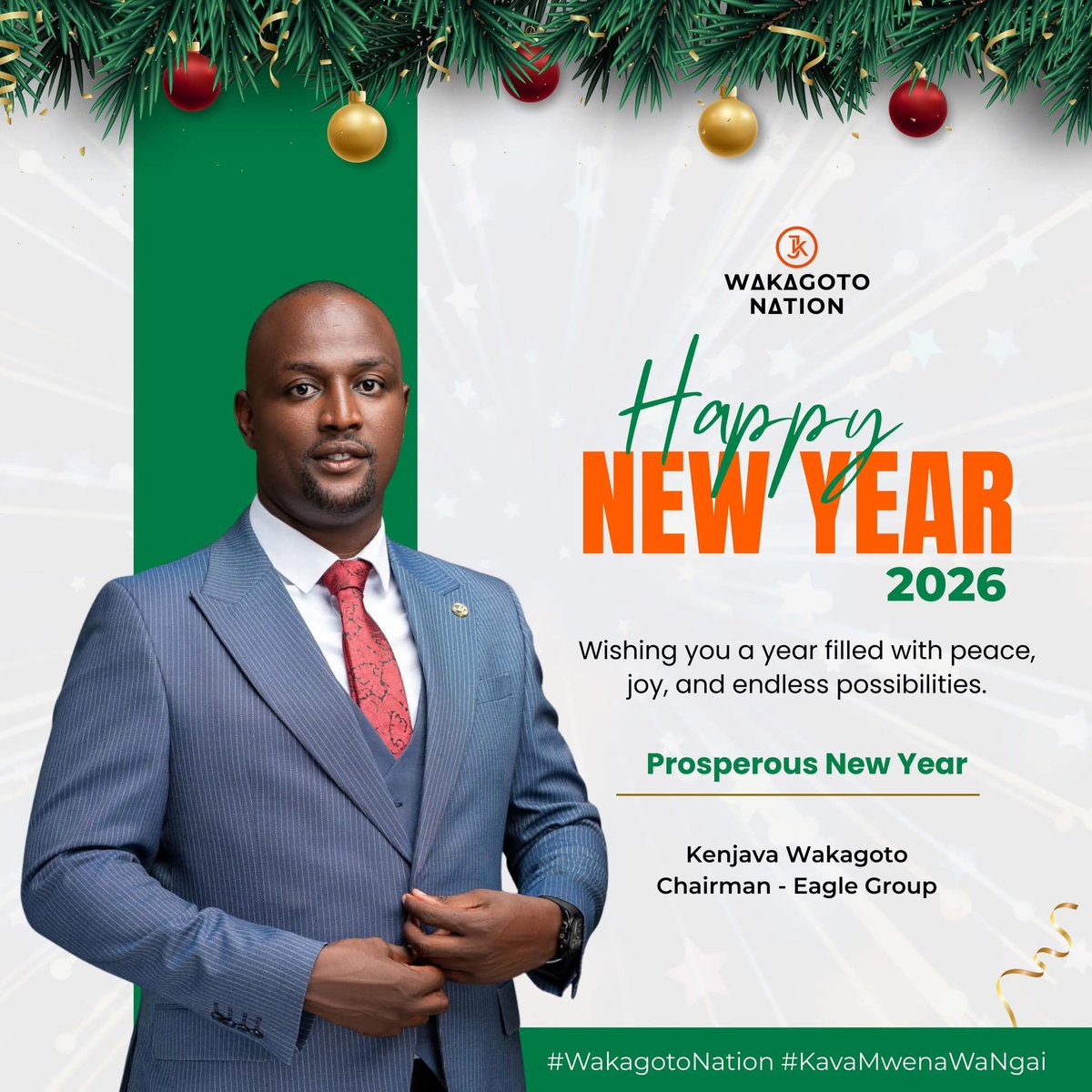 My dear colleague members of the Wakagoto Nation, Happy New Year 2026. 
May this year be one of divine breakthroughs and endless possibilities.

May we win! Ama vipi watu wangu.

#𝙠𝙖𝙫𝙖𝙢𝙬𝙚𝙣𝙖𝙬𝙖𝙉𝙜𝙖𝙞