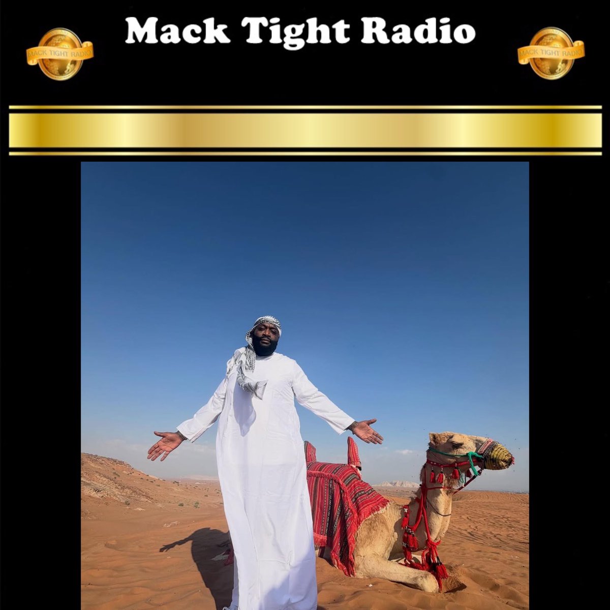 MackTightRadio's tweet image. #RickRoss posing for the camera 📸 in #Dubai 👀 

- [LISTEN TO #MackTightRadio via #TuneIn]