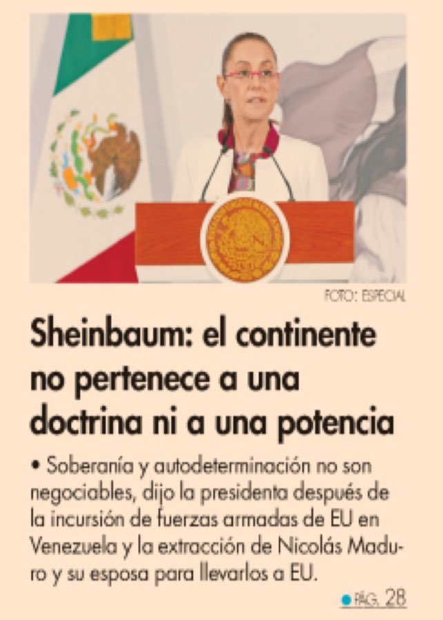 🚨¡Cuánto quisiéramos que la presidente Sheinbaum fuera tan vehemente, como lo es con Maduro, para defender a los mexicanos y nuestra soberanía nacional y, así, enfrentar mas no apapachar al crimen organizado! Aquí sí, muy cumplidores en su vergonzante pacto. 

#NarcoTerroristas