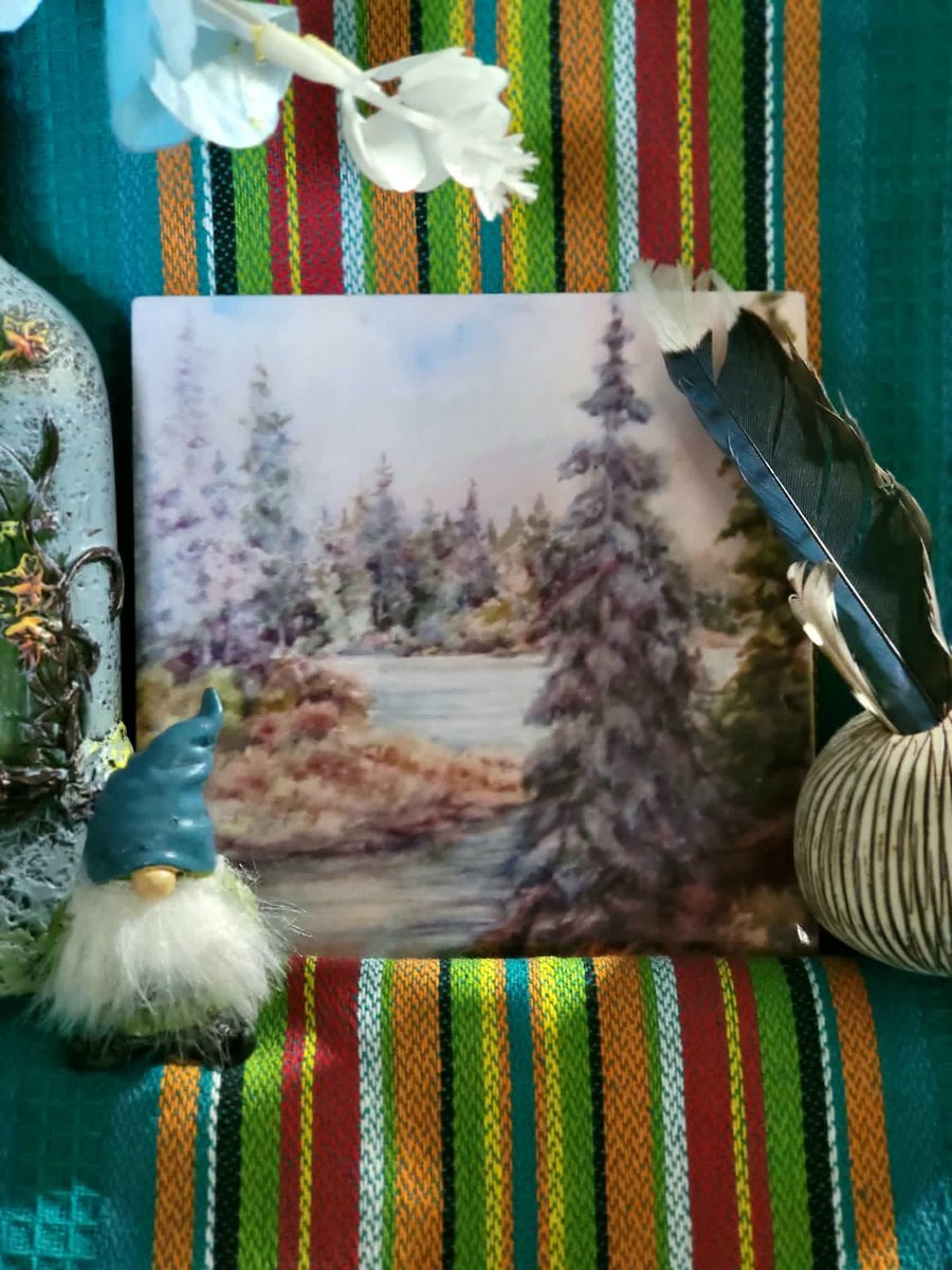 creative13us's tweet image. Gift nature's beauty: Adirondack Forest Lake Tile: Watercolor Art Trivet, Backsplash etsy.me/4pmMpkZ #kitchendining #housewarminggift #birthdaygift #mothersdaygift #naturelover #lakehousegift #lakehousedecor #adirondackdecor #giftforhim #valentinesdaygift