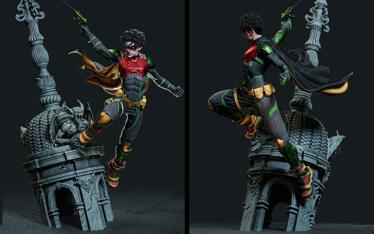 Breniro3d's tweet photo. ~ Robin
Thrilled to share this fan art piece of Robin, inspired by the classic DC comics and modern game aesthetics.

#batman #comics #zbrush #3dart #robin #teentitansfanart #dccomics #dcuniverse #dcu #SUPERMAN  #collectibles https://t.co/L3jqL3Ai4Z
