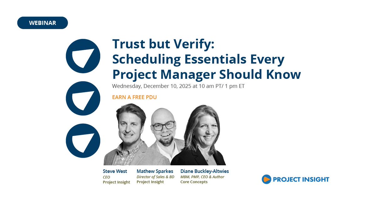 ProjectInsight's tweet photo. Upcoming PDU Webinar: How PMs Can Use What-if Simulations to Guide Executive Decisions - https://t.co/O6gywXA1JW https://t.co/gJNOmAZHKT