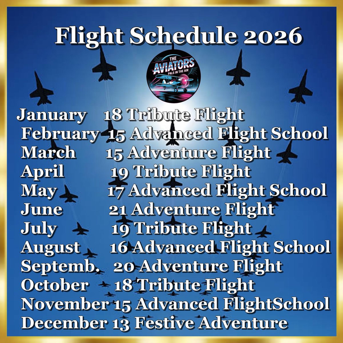 #theaviators invite all to join us as we take to the air on monthly missions of tribute and fun! Check out our website for information on how to join!
