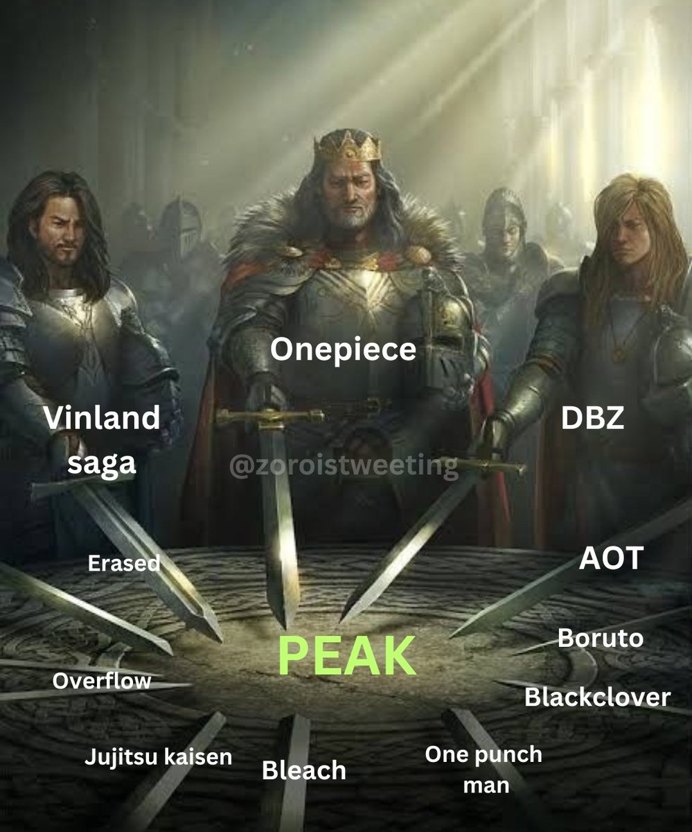 rezeistweeting's tweet image. All the "PEAK " animes to ever known to mankind......