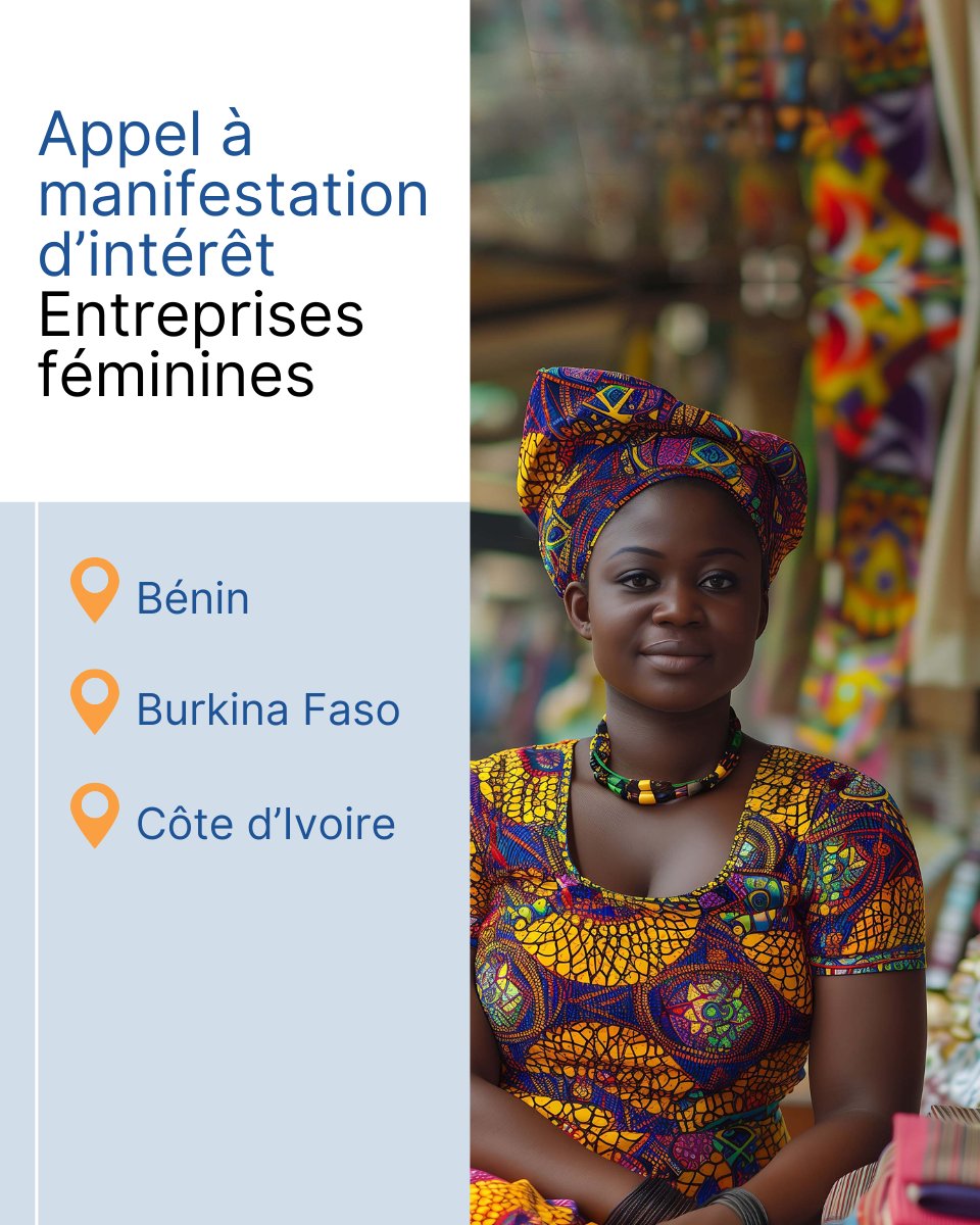 📣 Appel à manifestation d’intérêt : pré-sélection d’entreprises féminines pour le commerce régional et transfrontalier en Afrique de l’Ouest.

🔗 En savoir plus : ceci.org/fr/nouvelles-e…

#EntrepreneuriatFéminin #CommerceRégional #AfriqueDeLOuest #ZLECAf