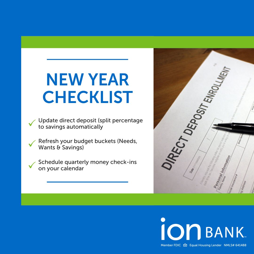 ✅ Kickstart 2026 with a quick tune-up! Making small moves now can lead to smoother money days ahead.

#financialtip #financialreview #financialchecklist #IonBank