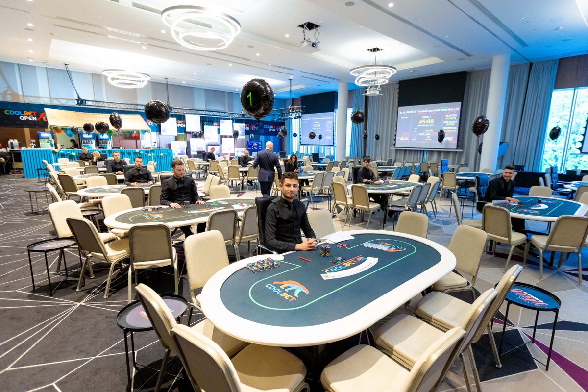 Next stop on our throwback ladder - Coolbet Open 2022 Spring Edition!
 
Day 1A before the cards fly:
branding locked in, tables dressed, atmosphere set! ♠️ 

#CoolbetOpen #PokerFestival #Coolbet #Tallinn