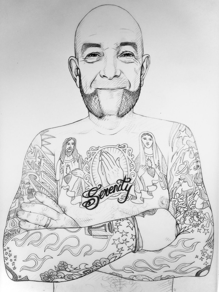 JaneSandersart's tweet image. Serenity! Back to sewing the portrait of my other half, Dave. I started sewing him before Xmas break, so I’ve reminded you of the of the piece with the drawn plan. I’m trying to stitch a masterpiece! (Nowt wrong with a bit of optimism! ) 
#sewing