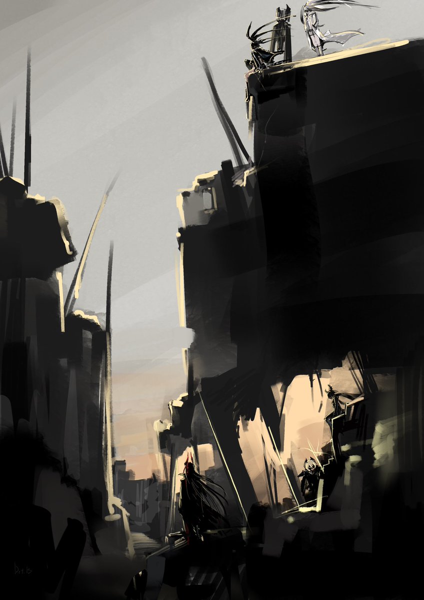 DRFB003's tweet image. #blackrockshooter  #ブラックロックシューター #Fanarts 
End of the world.
“Black Rock Shooter：S”