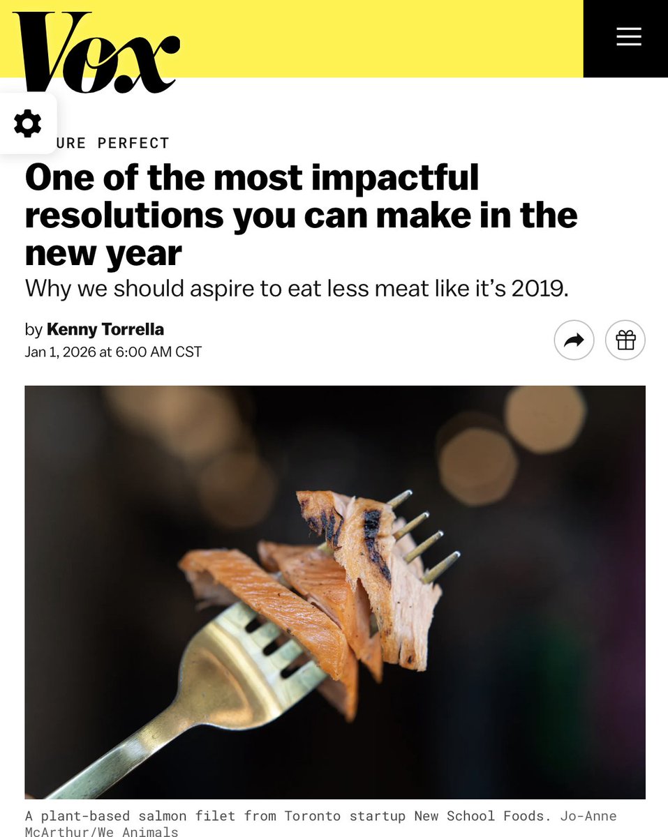 .<a href="/KennyTorrella/">Kenny Torrella</a> is right &amp; the veganuary haters (some strangely coming from within the animal movement) are wrong. Diet trends come and go, but going meatless will always be one of the best life choices you can possibly make💚

vox.com/future-perfect…