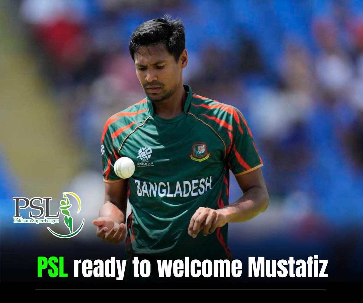 IamUthso's tweet photo. Mustafizur Rahman in the PSL 2026! 🇵🇰✨

Bangladesh’s cutter master is set to feature in the upcoming PSL season. Following his release from KKR, multiple franchises are keen to sign the experienced left-arm pacer. Officially confirmed by PSL tonight. ⏳🔥 https://t.co/GhZ6siRxpM